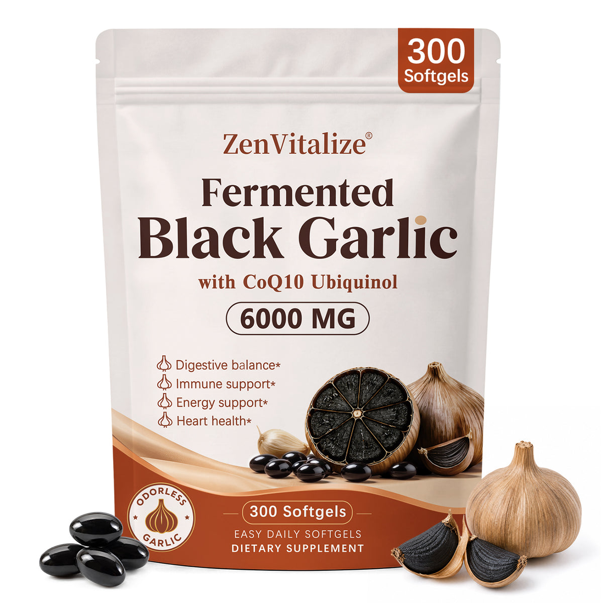ZenVitalize® Black Garlic + Ubiquinol Energy Complex