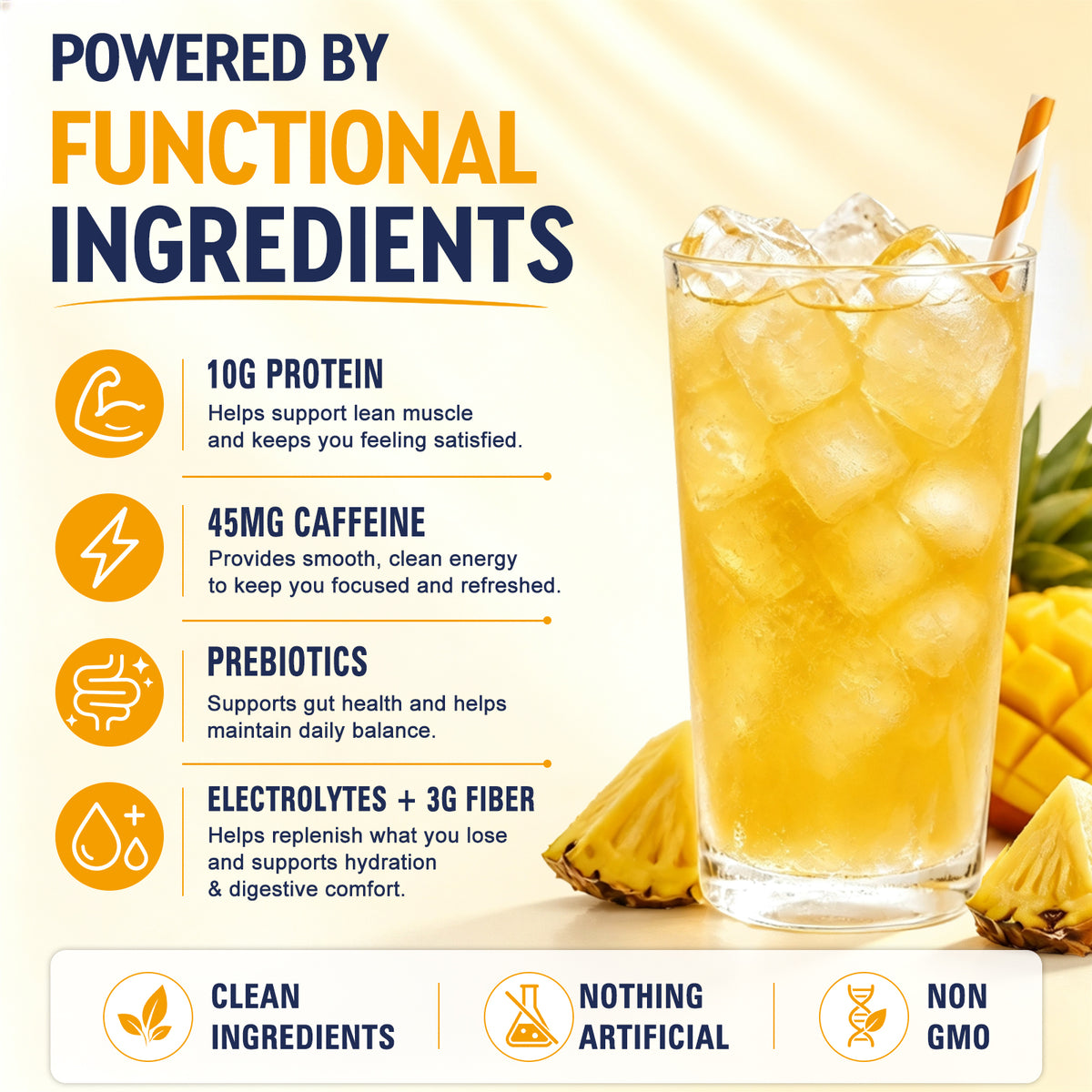 ZenVitalize® Clear Protein Refreshers Mango Pineapple Drink Mix